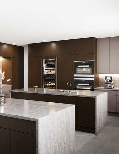 Interior kitchen rendering cabinet design 2